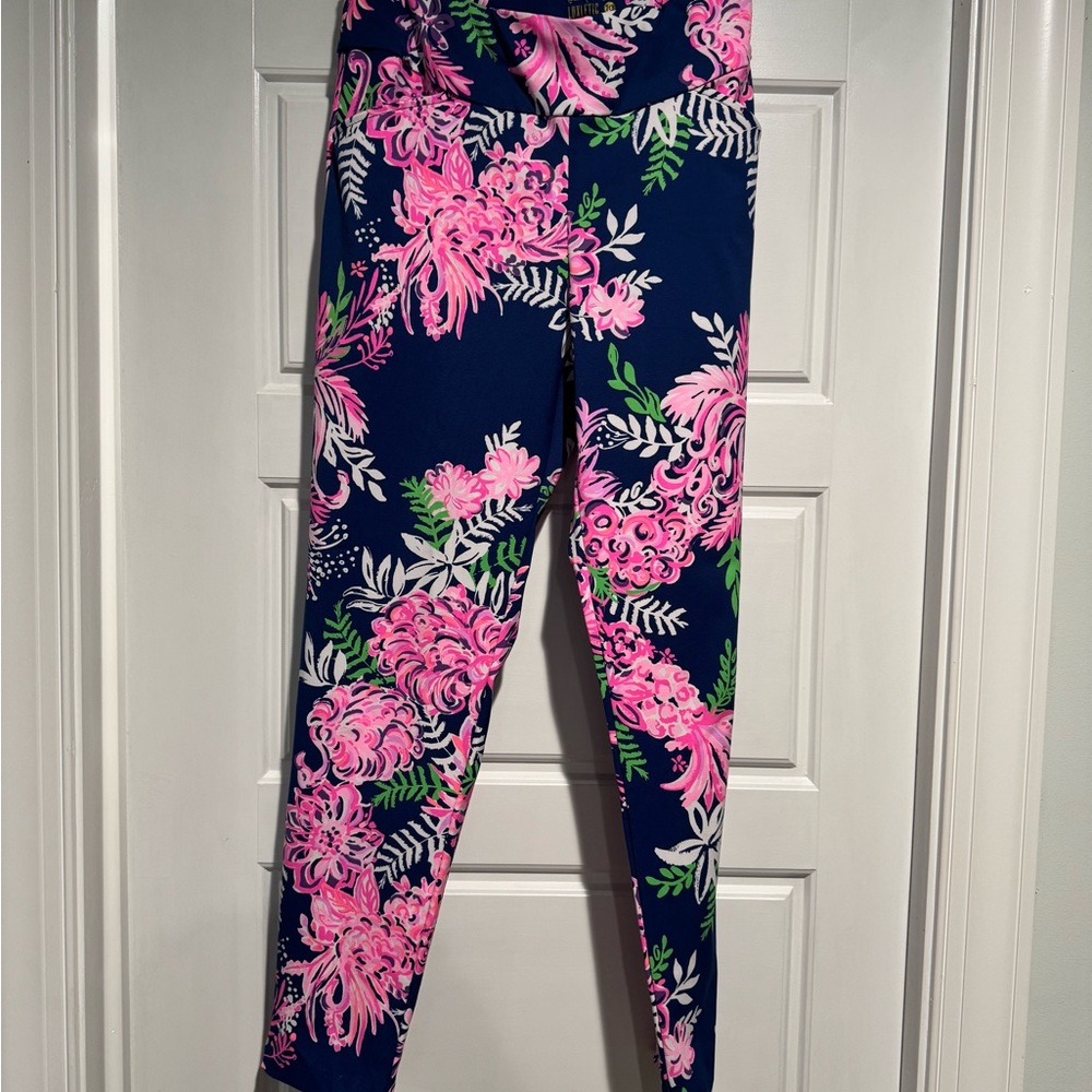 Lilly Pulitzer Luxletic Pants in Pink and Blue